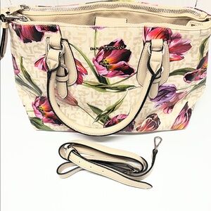 Dana Buchman Floral Beige Medium Size Satchel